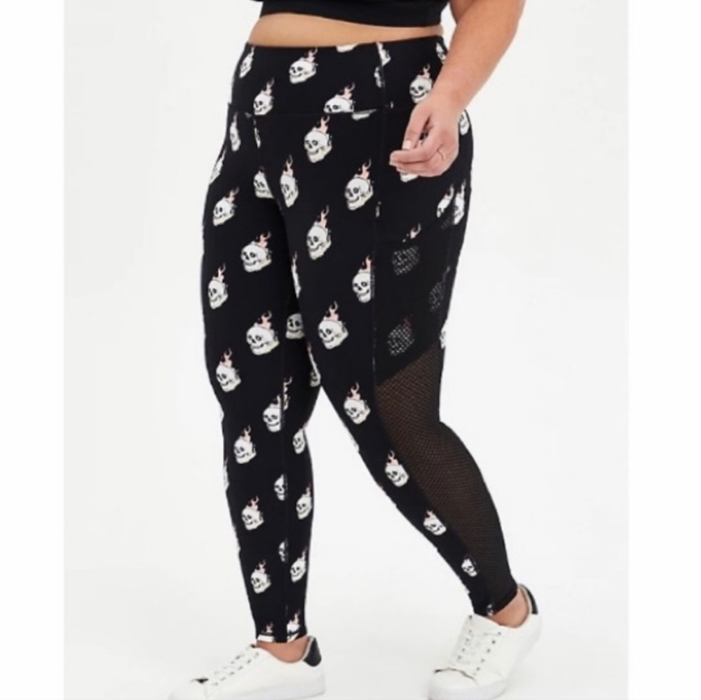 Flaming Skull Torrid Wicking Active Legging